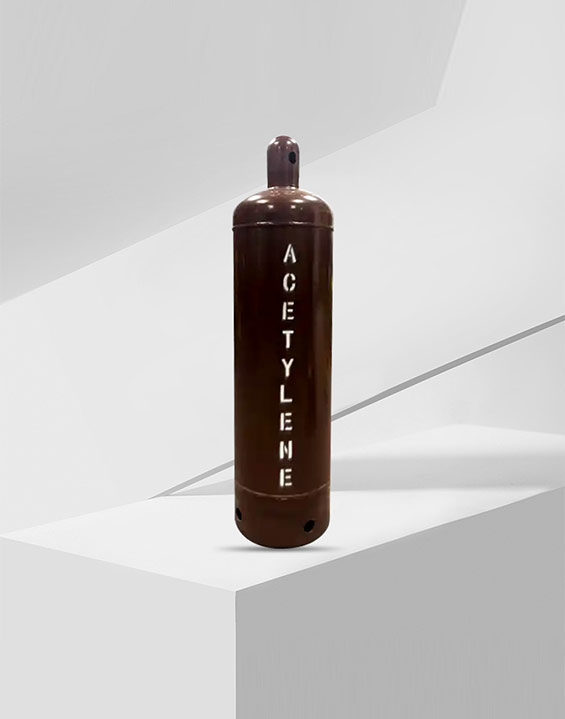 High pressure acetylene cylinders, suitable for industrial use, in line with international standards