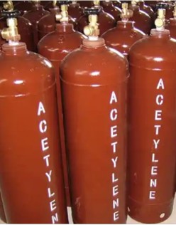 High pressure acetylene cylinders, suitable for industrial use, in line with international standards