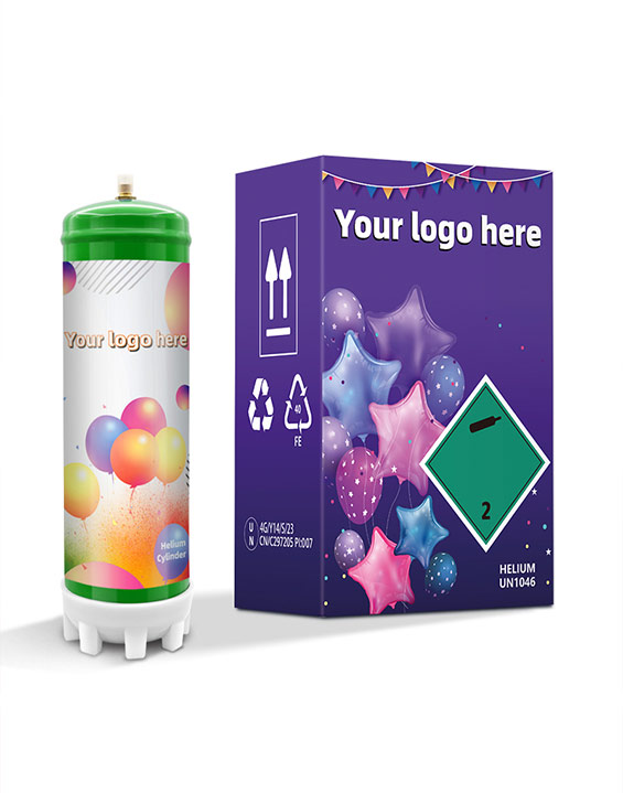 Wholesale Portable Pure 99.9% Helium Gas Cylinder 2.2L/3.3L Disposable Helium Tank For Balloon