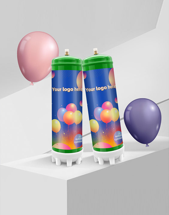 Wholesale Portable Pure 99.9% Helium Gas Cylinder 2.2L/3.3L Disposable Helium Tank For Balloon