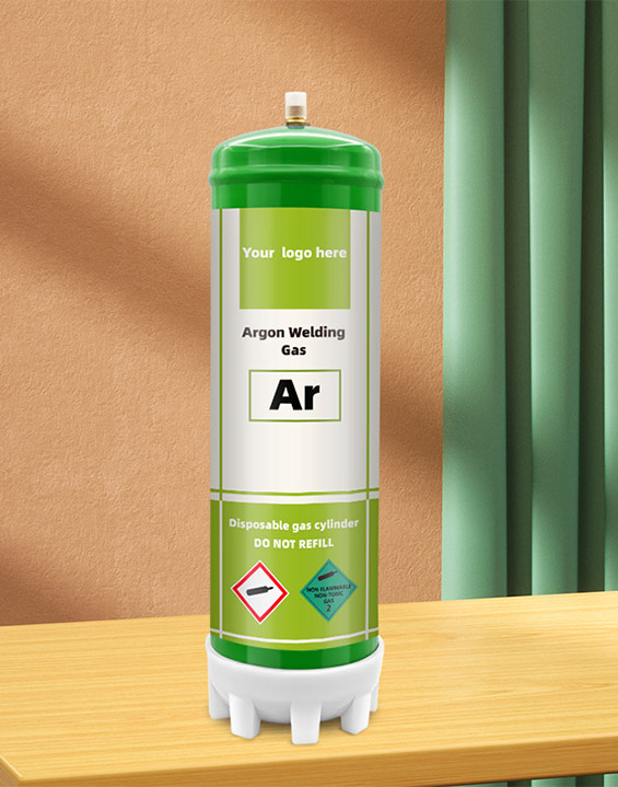 High quality industrial argon cylinder, large 2.2L/3.3L steel argon cylinder can be used for industrial manufacturing