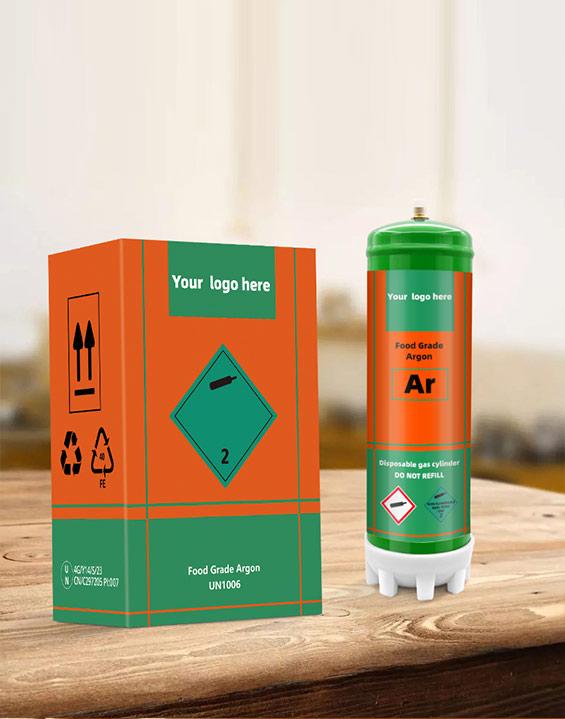 Food Grade High Purity 3.3L/2.2L Argon Gas Cylinder Prices for Red Wine Preservation Caravin