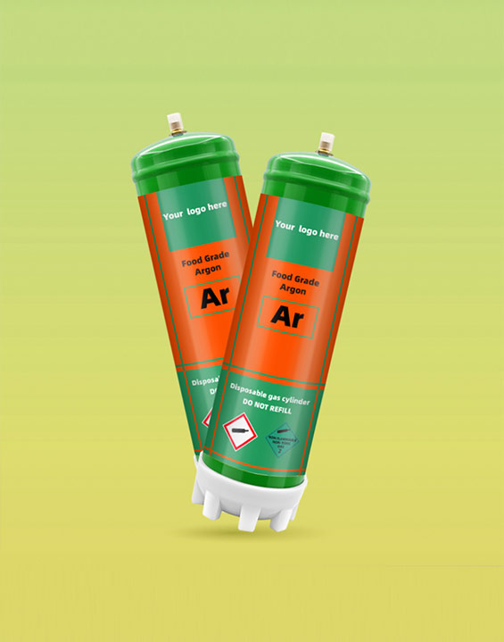 Food Grade High Purity 3.3L/2.2L Argon Gas Cylinder Prices for Red Wine Preservation Caravin