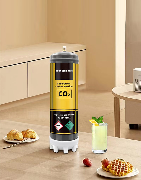 Wholesale 2.2/3.3 Liter CO2 Soda Maker Stream Classic Sparkling Water Bottle 1200G Steel Soda CO2 Cylinder
