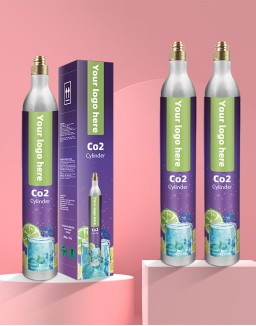 TPED Certified Food Grade Soda Beverage 425g co2 cylinder 0.6L Co2 Aluminum Bottle Cylinder For Soda Maker 