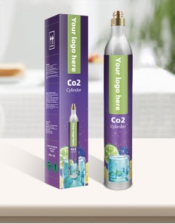 TPED Certified Food Grade Soda Beverage 425g co2 cylinder 0.6L Co2 Aluminum Bottle Cylinder For Soda Maker 