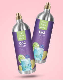 Wholesale 1L Aluminum Cylinder Food grade 750g Soda Water Co2 Refillable Cylinder 