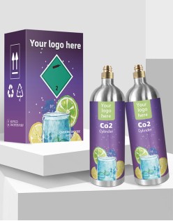 Wholesale 1L Aluminum Cylinder Food grade 750g Soda Water Co2 Refillable Cylinder 
