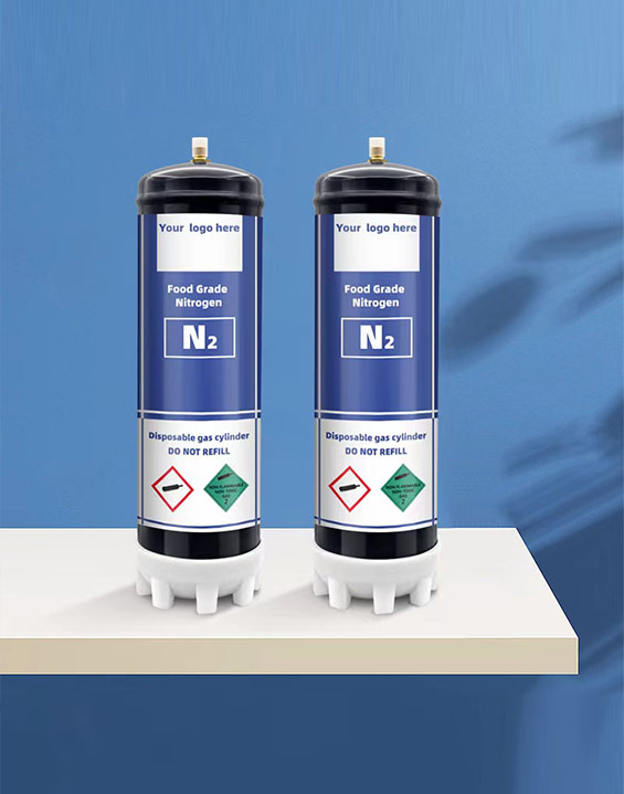 Reasonable Price Large Cooking Gas Cylinder High Quality Large Nitrogen Cylinder 2.2L/3.3L Steel Nitrogen Cylinder