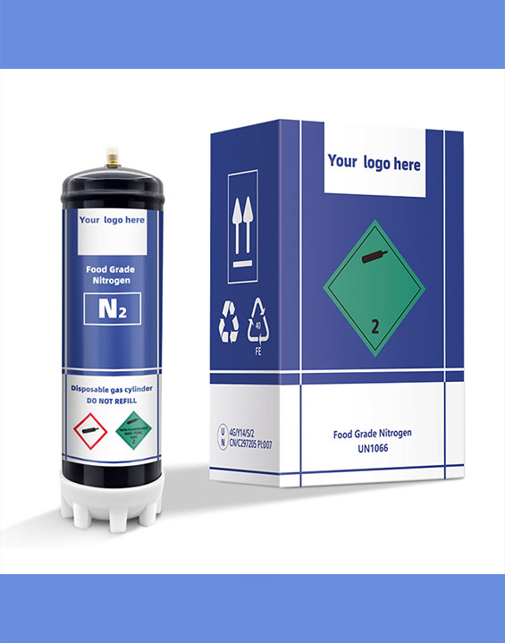 Reasonable Price Large Cooking Gas Cylinder High Quality Large Nitrogen Cylinder 2.2L/3.3L Steel Nitrogen Cylinder